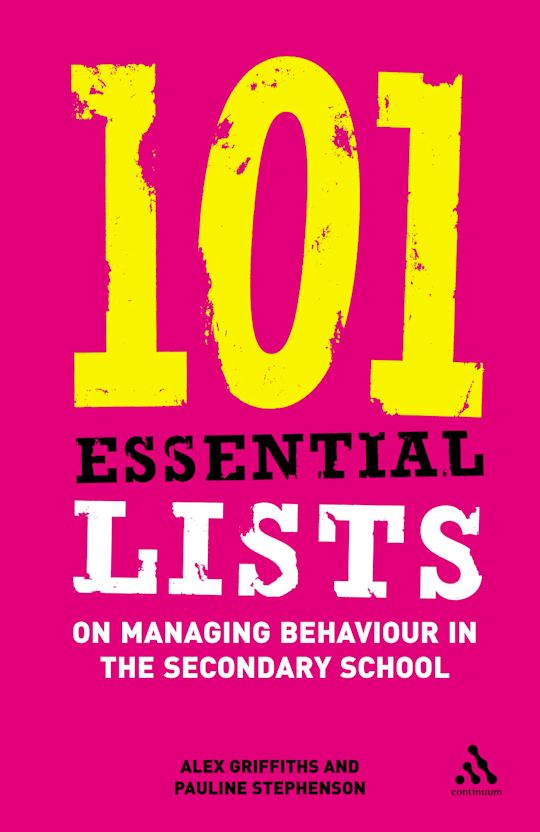 101 Essential Lists on Managing Behaviour in the Secondary School cover