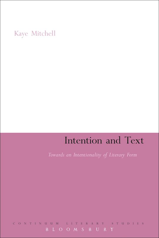 Intention and Text cover