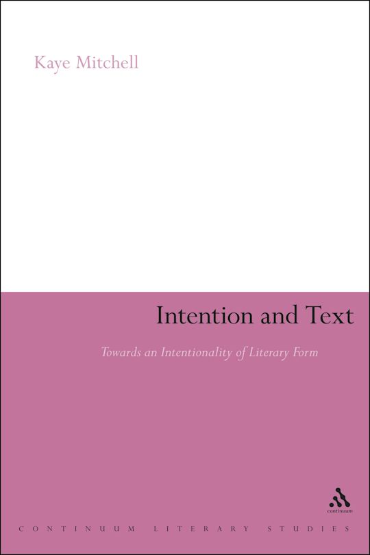 Intention and Text cover