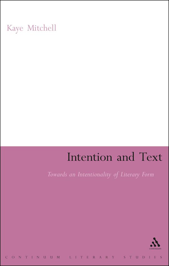 Intention and Text cover