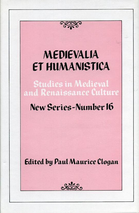 Medievalia et Humanistica, No. 16 cover