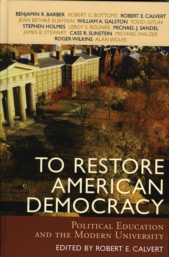 To Restore American Democracy cover