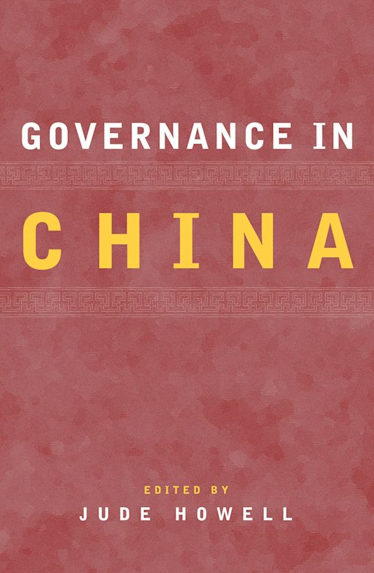 Governance in China cover