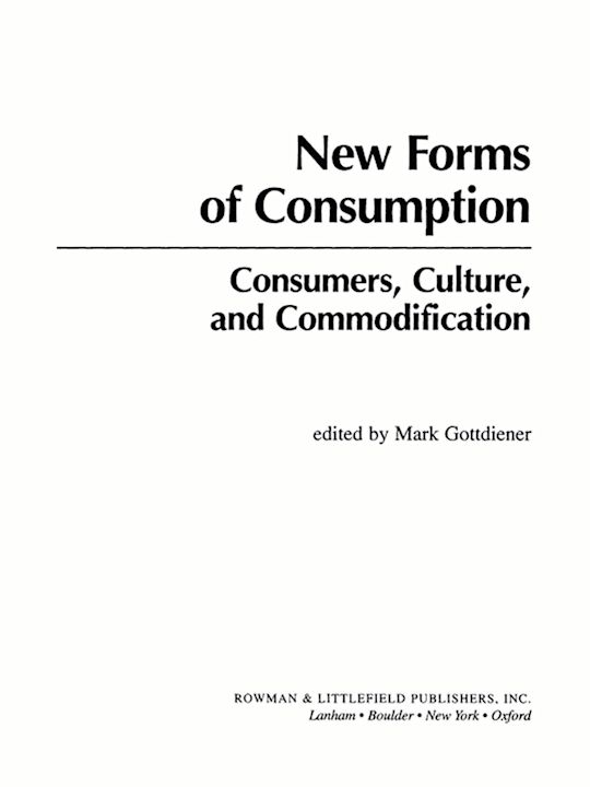 New Forms of Consumption cover