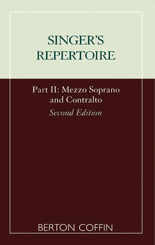 The Singer's Repertoire, Part II cover