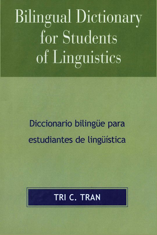 Bilingual Dictionary for Students of Linguistics cover