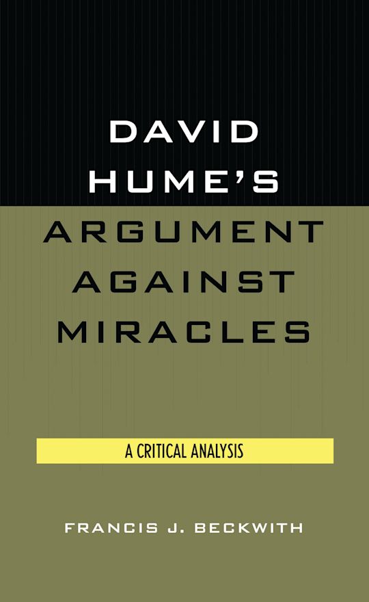 David Hume's Argument Against Miracles cover