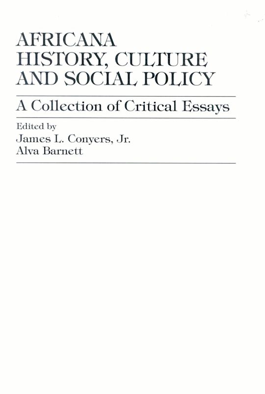 Africana History, Culture and Social Policy cover