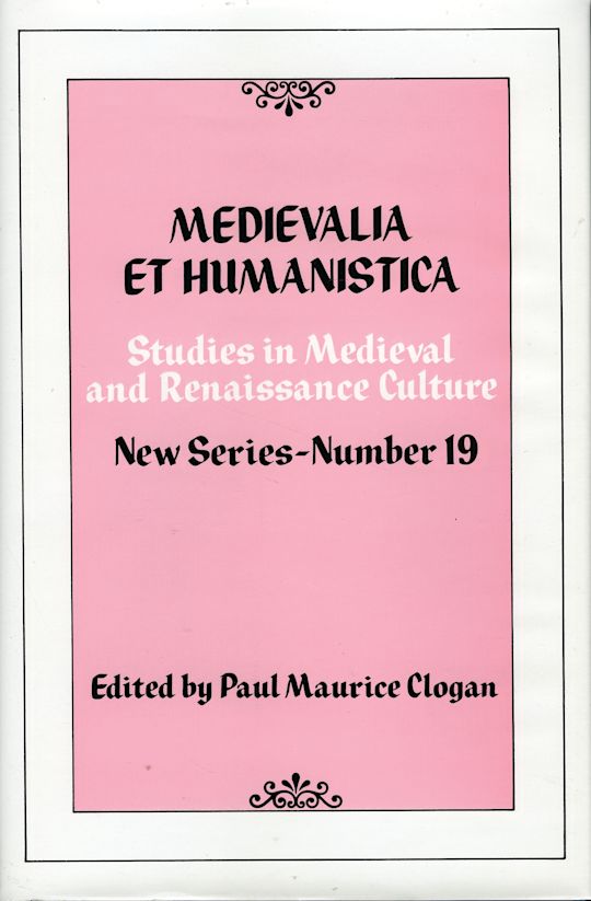 Medievalia et Humanistica, No.19 cover