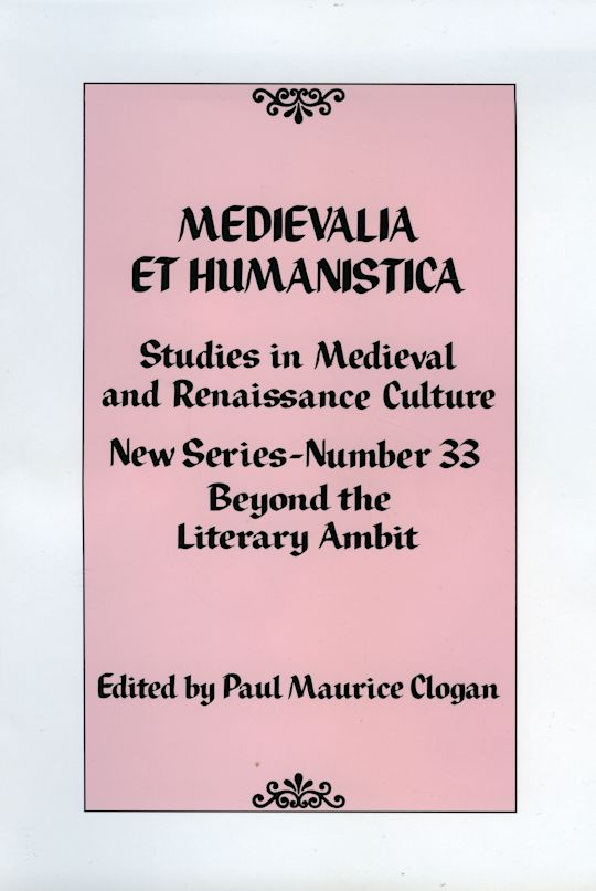 Medievalia et Humanistica, No. 33 cover