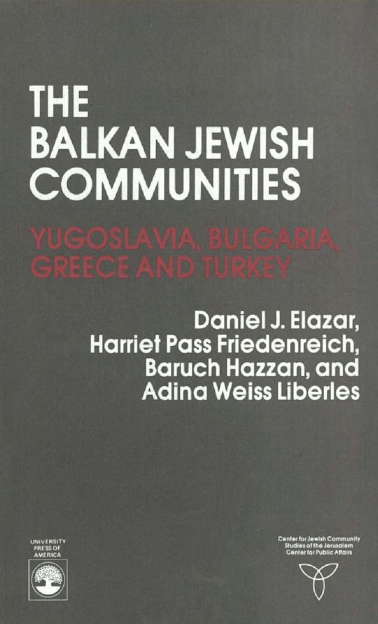 The Balkan Jewish Communities cover