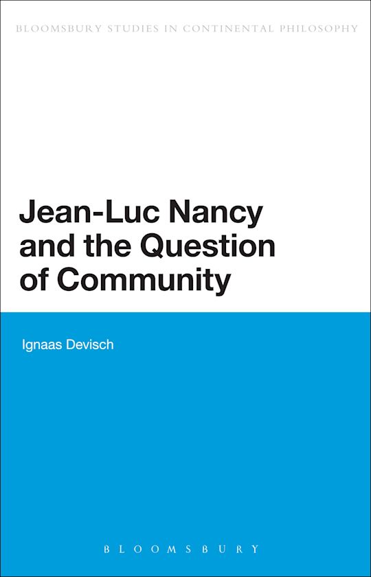 Jean-Luc Nancy and the Question of Community cover