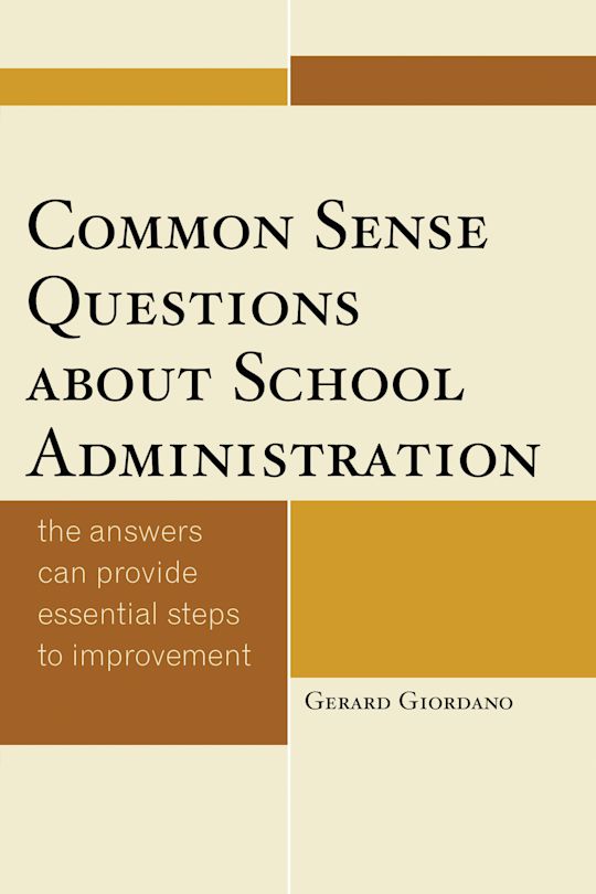 Common Sense Questions about School Administration cover