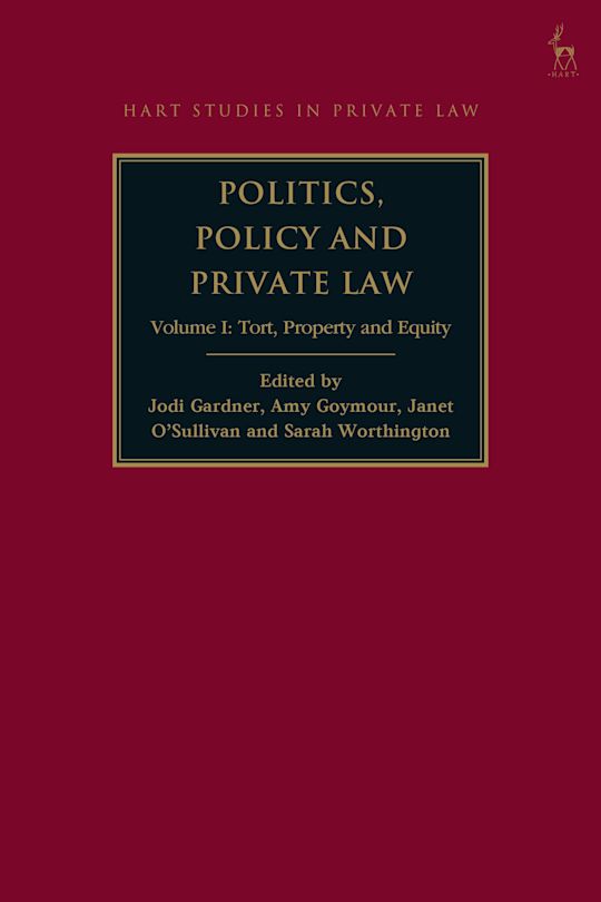 Politics, Policy and Private Law cover