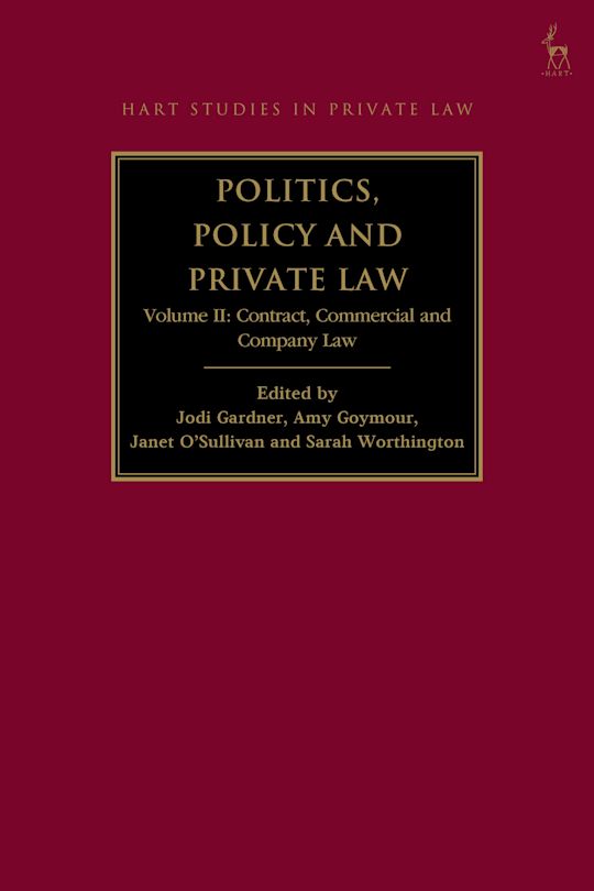 Politics, Policy and Private Law cover