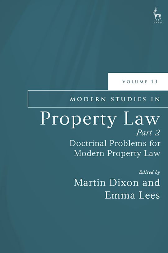 Modern Studies in Property Law, Volume 13, Part 2 cover