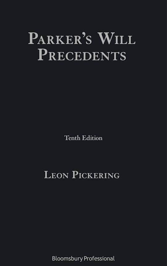 Parker’s Will Precedents cover