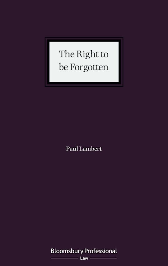 The Right to be Forgotten cover