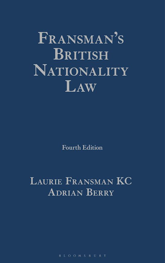 Fransman’s British Nationality Law cover