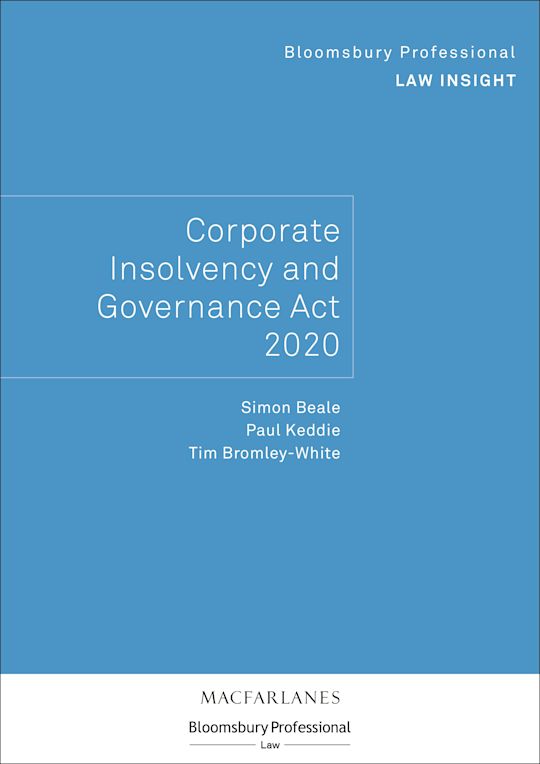 Bloomsbury Professional Law Insight - Corporate Insolvency and Governance Act 2020 cover