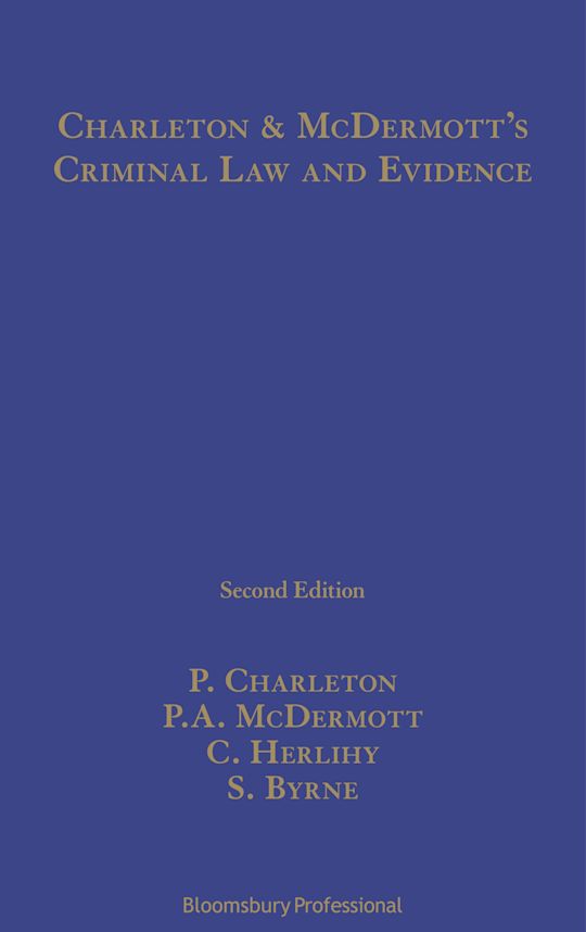 Charleton and McDermott's Criminal Law and Evidence cover