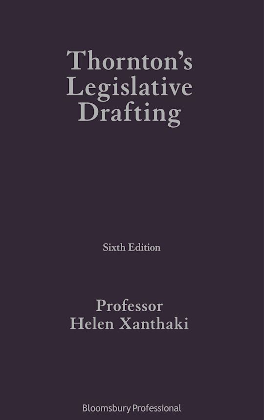 Thornton's Legislative Drafting cover