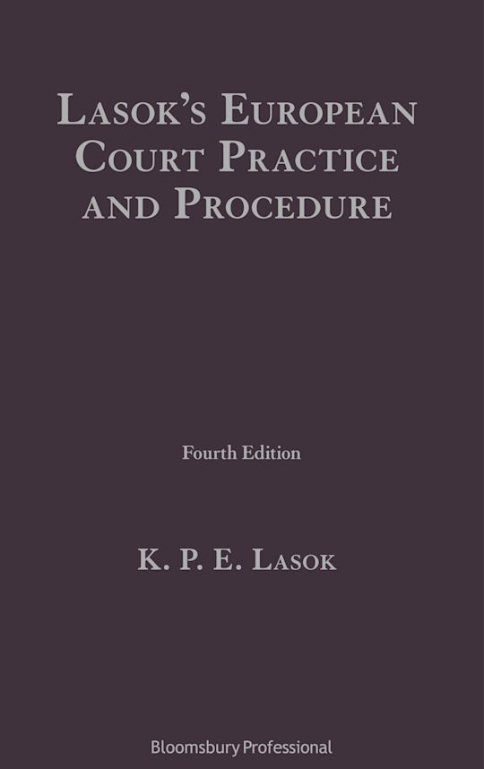 Lasok's European Court Practice and Procedure cover