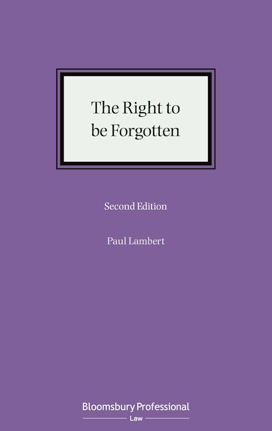 The Right to be Forgotten cover
