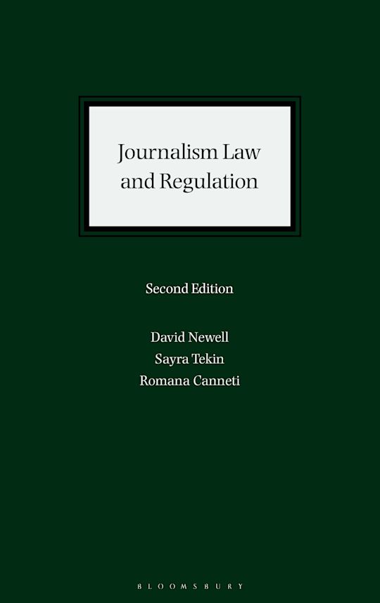 Journalism Law and Regulation cover