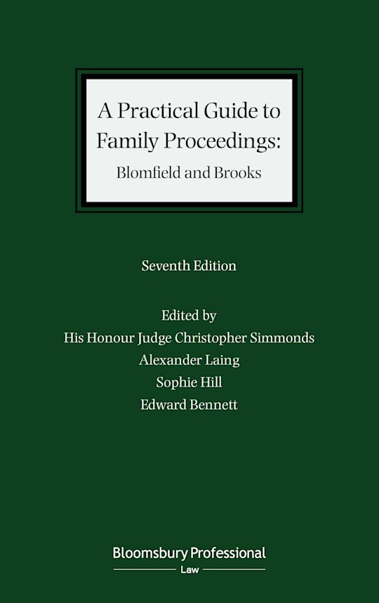 A Practical Guide to Family Proceedings: Blomfield and Brooks cover