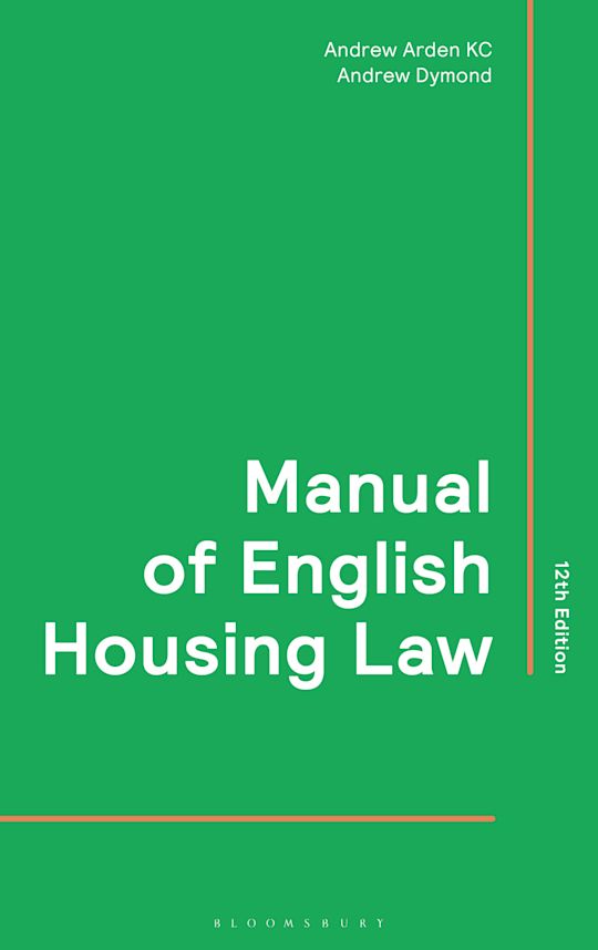 Manual of English Housing Law cover
