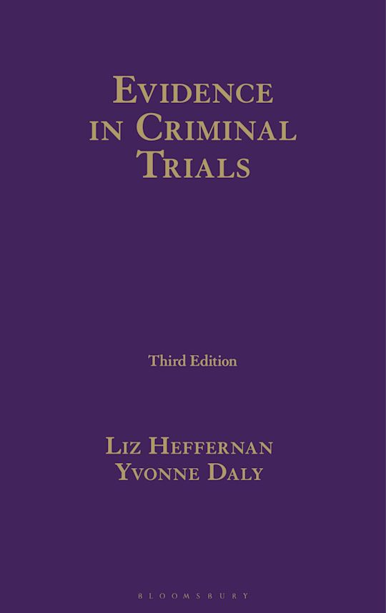 Evidence in Criminal Trials cover