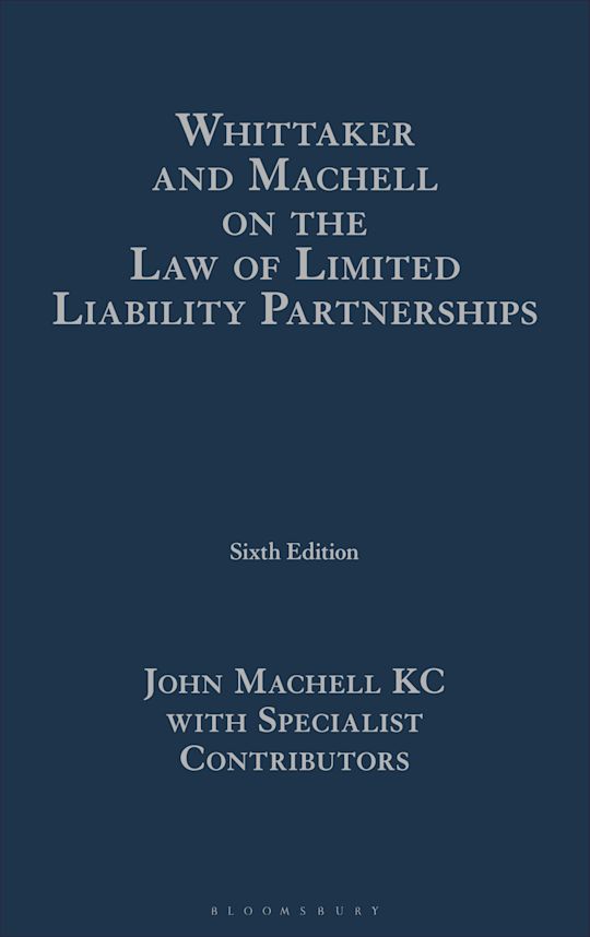Whittaker and Machell on the Law of Limited Liability Partnerships cover