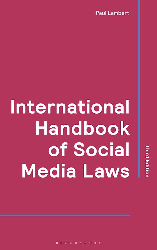 International Handbook of Social Media Laws cover