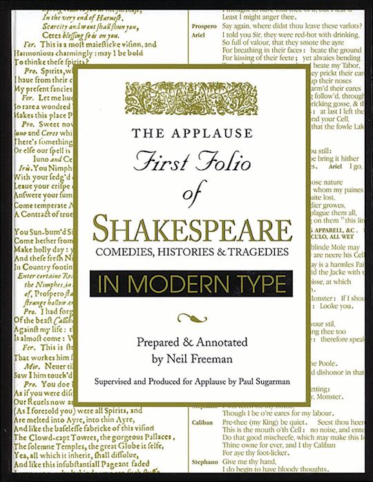 Applause First Folio of Shakespeare in Modern Type cover