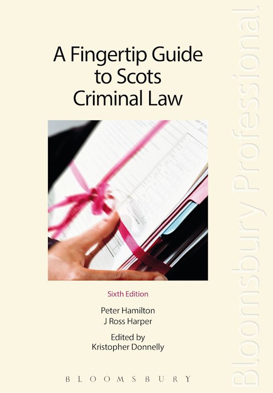 A Fingertip Guide to Scots Criminal Law cover