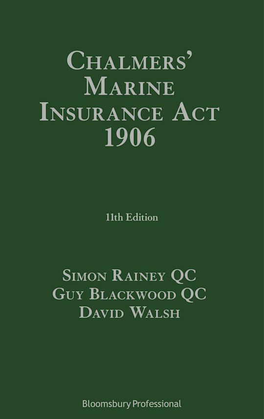 Chalmers' Marine Insurance Act 1906 cover