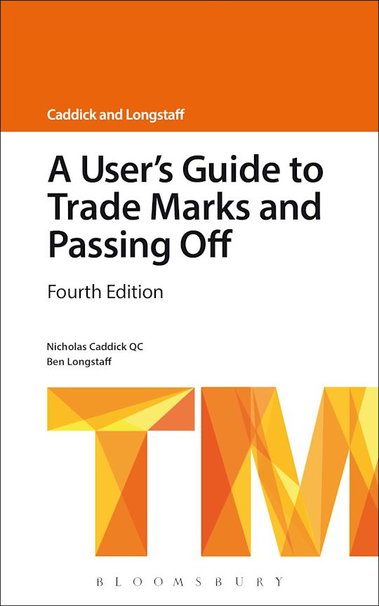 A User's Guide to Trade Marks and Passing Off cover