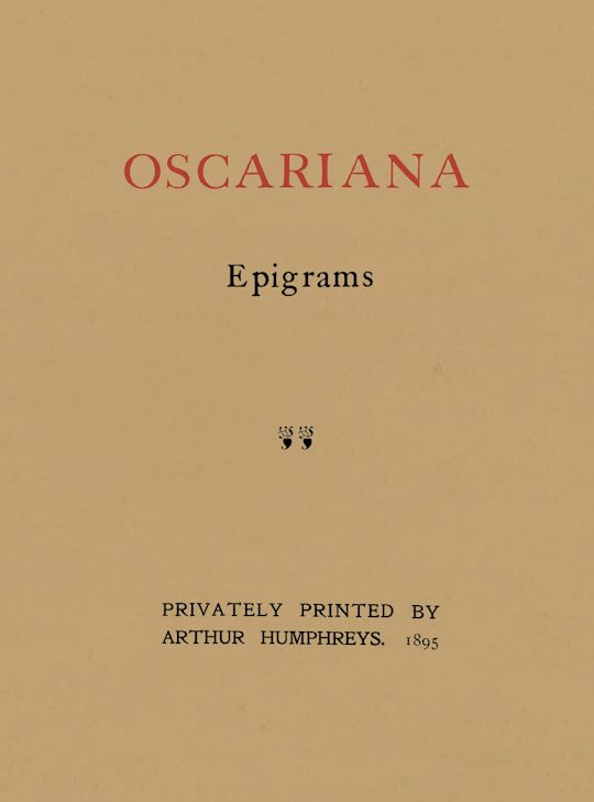 Oscariana cover
