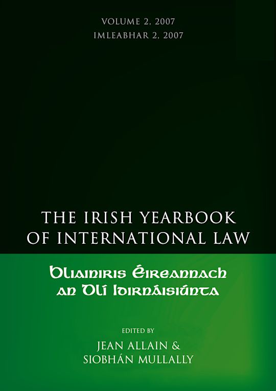 The Irish Yearbook of International Law, Volume 2 2007 cover