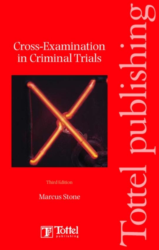 Cross-Examination in Criminal Trials cover