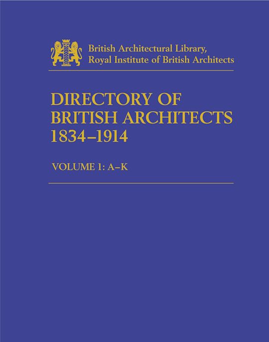Directory of British Architects, 1834-1914 cover