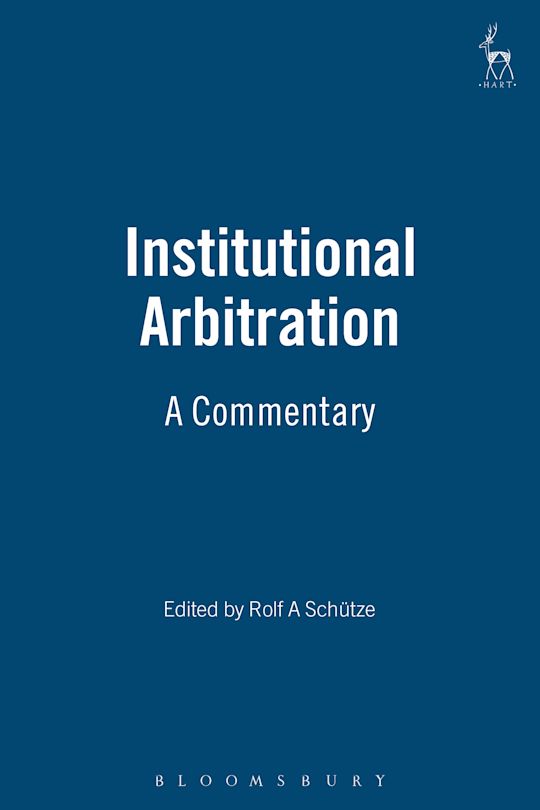 Institutional Arbitration cover