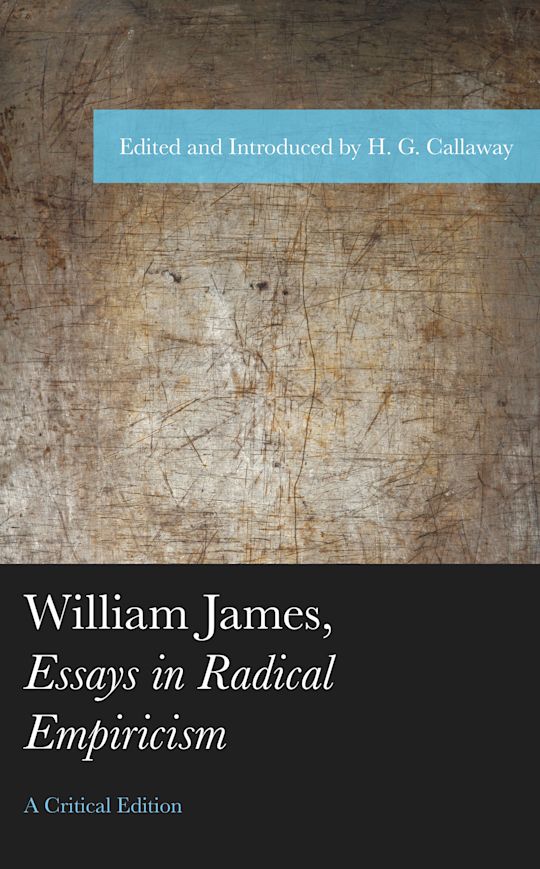 William James, Essays in Radical Empiricism cover