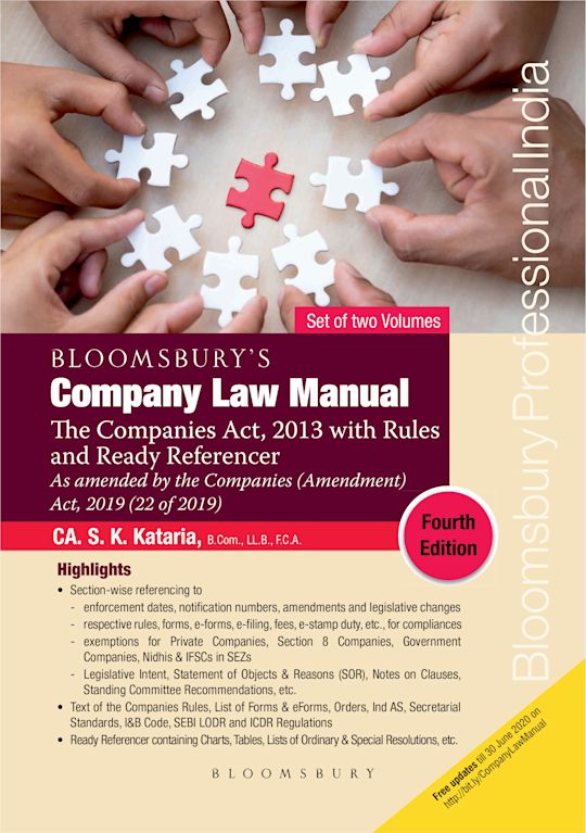 Bloomsbury’s Company Law Manual - The Companies Act, 2013 with Rules and Ready Referencer cover