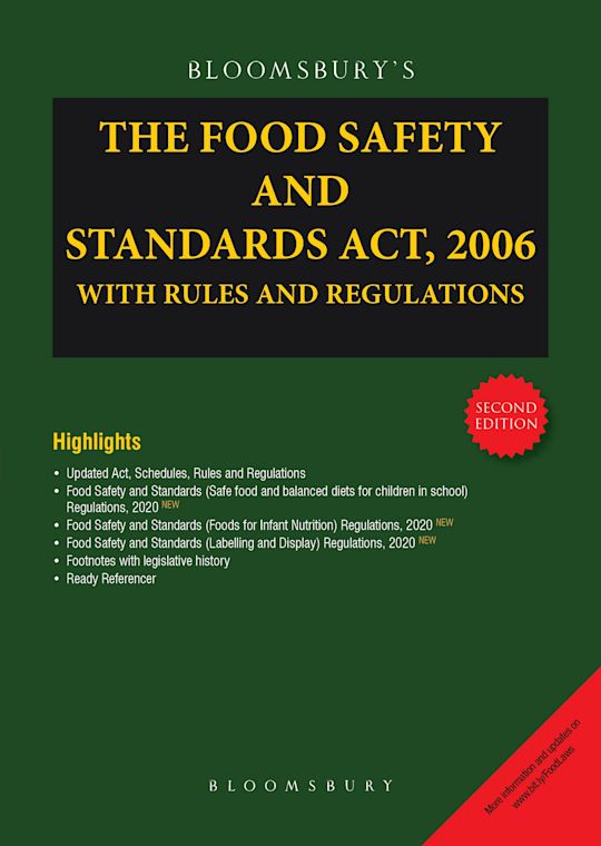 Bloomsbury’s The Food Safety and Standards Act, 2006 with Rules and Regulations cover
