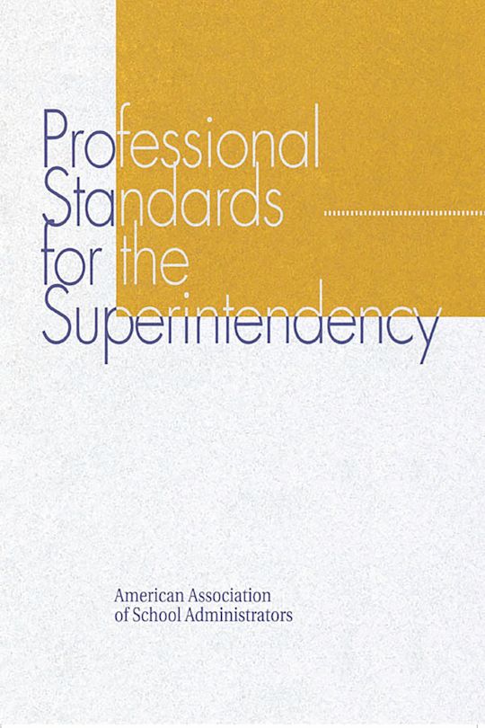 Professional Standards for the Superintendency cover