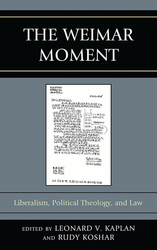 The Weimar Moment cover