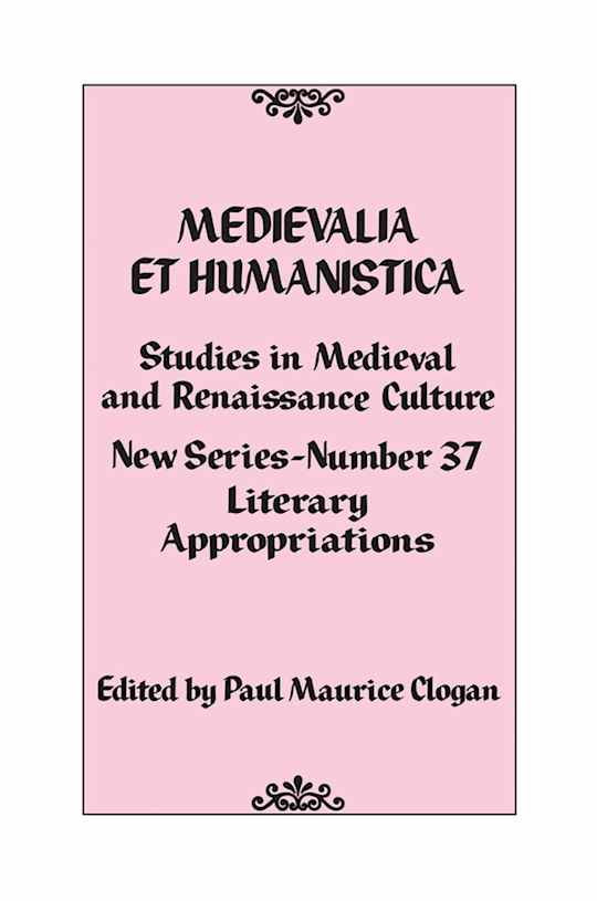 Medievalia et Humanistica, No. 37 cover