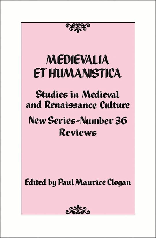 Medievalia et Humanistica, No. 36 cover